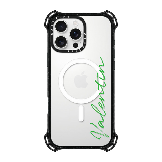 CASETiFY iPhone 16 Pro Max ケース ブラック バウンスケース Custom Case - Valentin