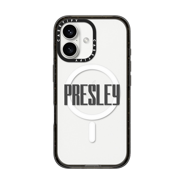 CASETiFY iPhone 16 ケース ブラック インパクトケース MagSafe対応 Custom Case - Presley