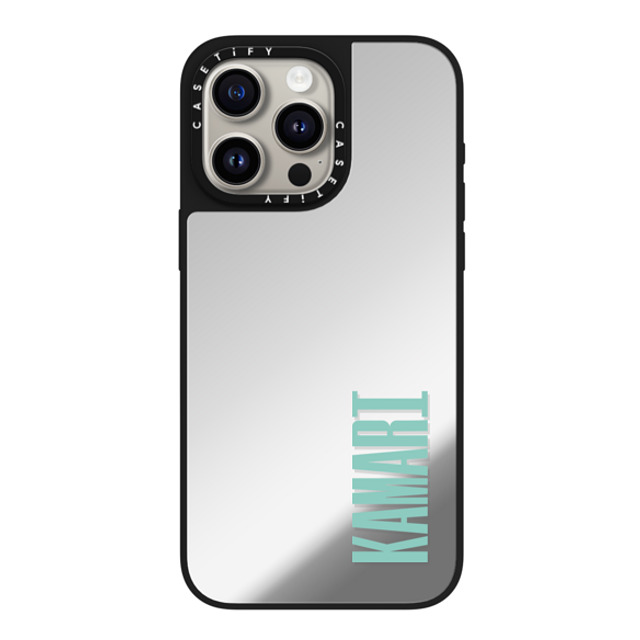 CASETiFY iPhone 15 Pro Max ケース Silver on Black ミラーケース MagSafe対応 Custom Case - Kamari