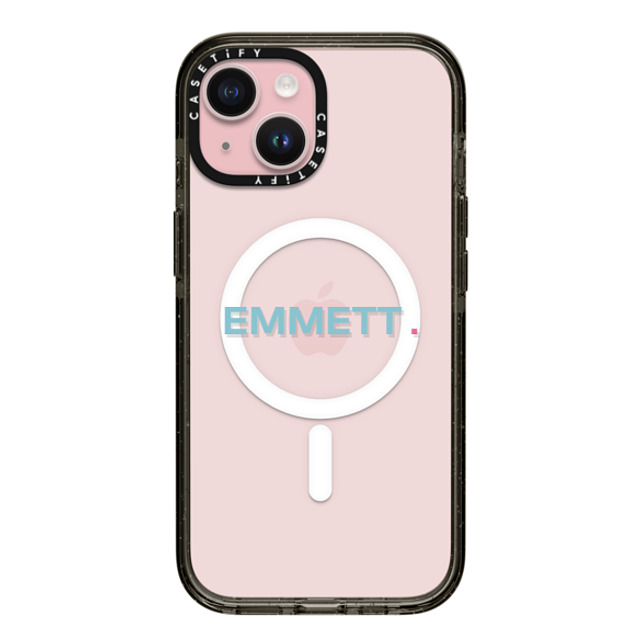 CASETiFY iPhone 15 ケース ブラック インパクトケース MagSafe対応 Custom Case - Emmett.