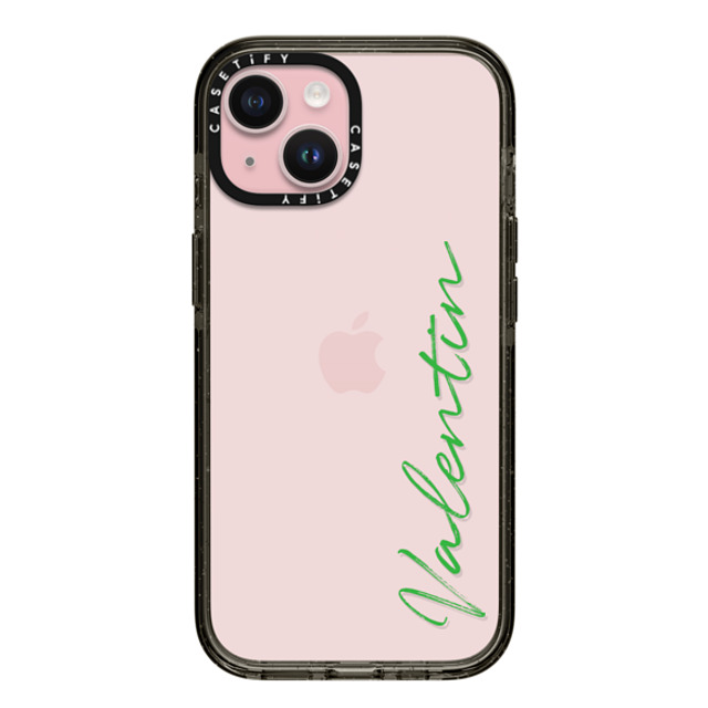 CASETiFY iPhone 15 ケース ブラック インパクトケース Custom Case - Valentin