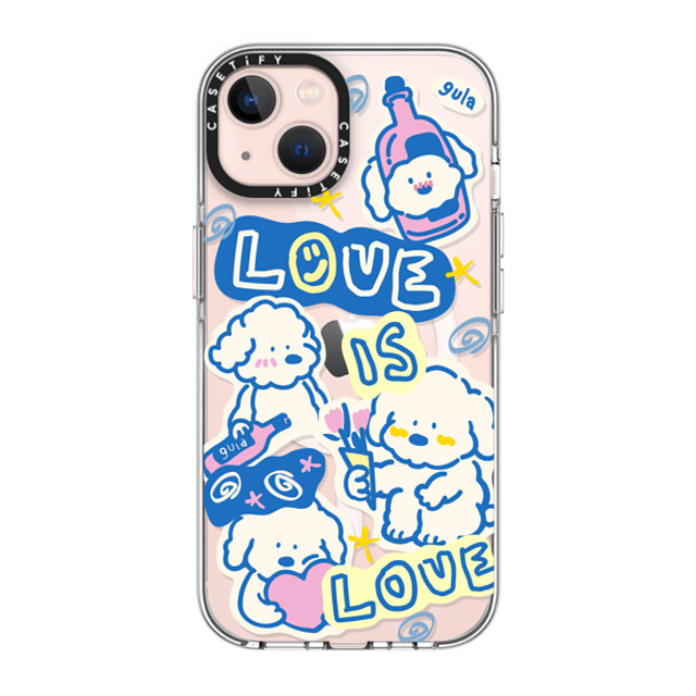 CASETiFY iPhone 13 ケース クリア クリア ケース MagSafe対応 love is love gula