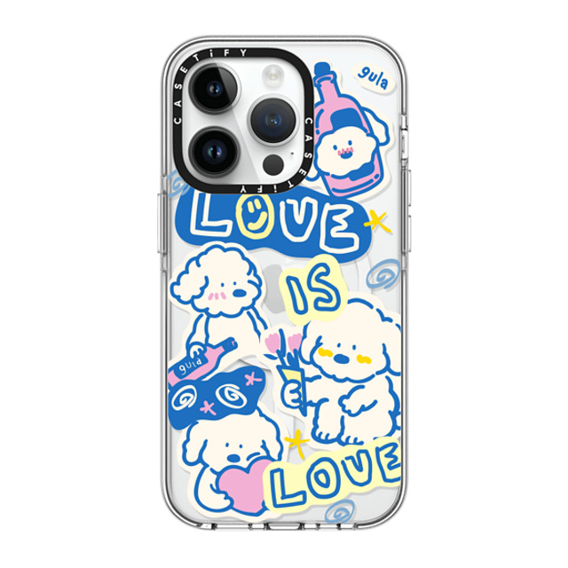 CASETiFY iPhone 14 Pro ケース クリア クリア ケース MagSafe対応 love is love gula