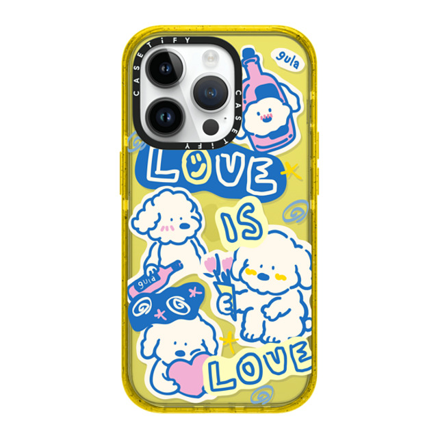 CASETiFY iPhone 14 Pro ケース イエロー インパクトケース love is love gula Back to School CASETiFY iPhone 14 Pro ケース イエロー インパクトケース love is love gula Back to School
