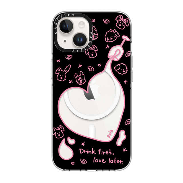 CASETiFY iPhone 14 ケース クリア クリア ケース MagSafe対応 drink first gula