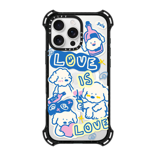 CASETiFY iPhone 16 Pro Max ケース ブラック バウンスケース love is love gula