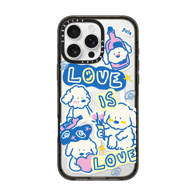 CASETiFY iPhone 16 Pro Max ケース ブラック インパクトケース MagSafe対応 love is love gula