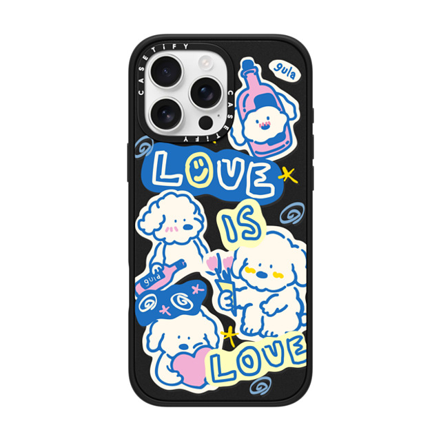 CASETiFY iPhone 16 Pro Max ケース マットブラック インパクトケース MagSafe対応 love is love gula