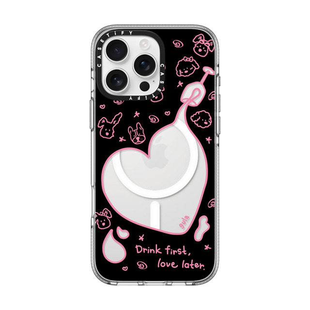 CASETiFY iPhone 16 Pro Max ケース クリア クリア ケース MagSafe対応 drink first gula