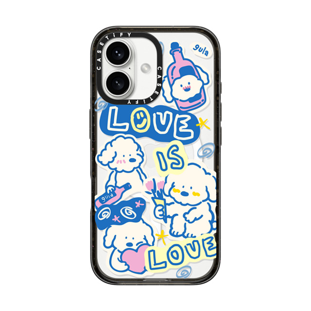 CASETiFY iPhone 16 ケース ブラック インパクトケース MagSafe対応 love is love gula