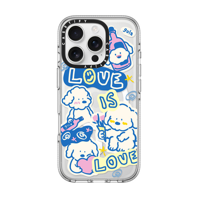 CASETiFY iPhone 16 Pro ケース クリア クリア ケース MagSafe対応 love is love gula