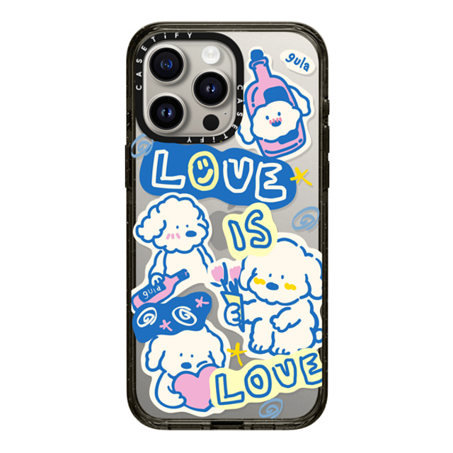 CASETiFY iPhone 15 Pro Max ケース ブラック インパクトケース love is love gula