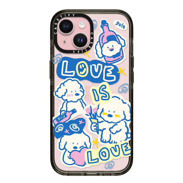 CASETiFY iPhone 15 ケース ブラック インパクトケース love is love gula