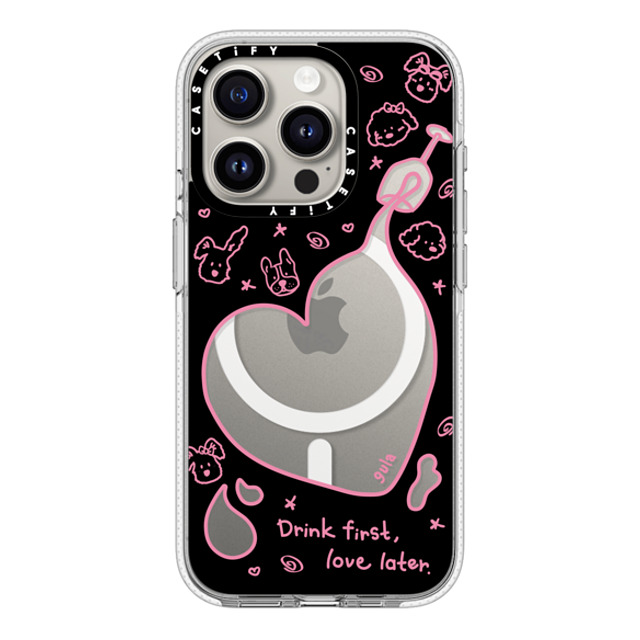 CASETiFY iPhone 15 Pro ケース クリア クリア ケース MagSafe対応 drink first gula