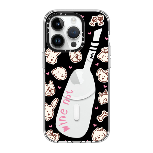 CASETiFY iPhone 14 Pro ケース クリア クリア ケース MagSafe対応 wine not gula