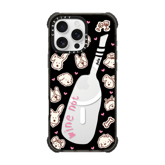 CASETiFY iPhone 16 Pro Max Case Black ウルトラ インパクトケース MagSafe 対応 wine not gula CASETiFY iPhone 16 Pro Max Case Black ウルトラ インパクトケース MagSafe 対応 wine not gula
