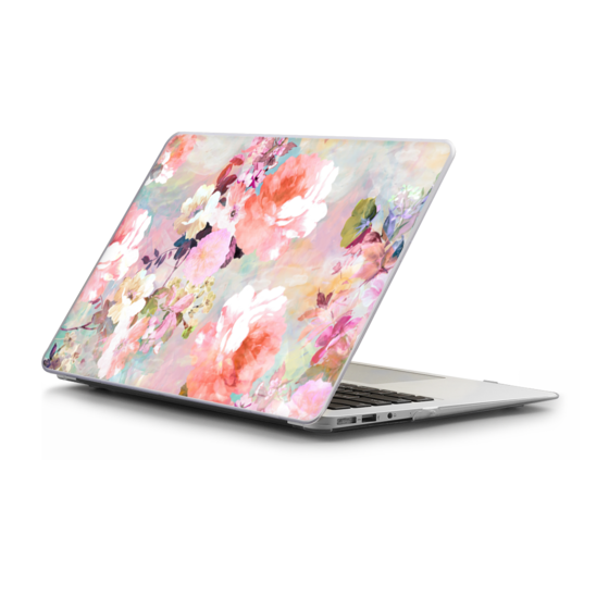 Mac Air Laptop Case Spring Beautiful White Retro Dahlia Plastic Hard Shell Compatible Mac Air 11 Pro 13 15 15 Inch Laptop Cover Protection for MacBook 2016-2019 Version