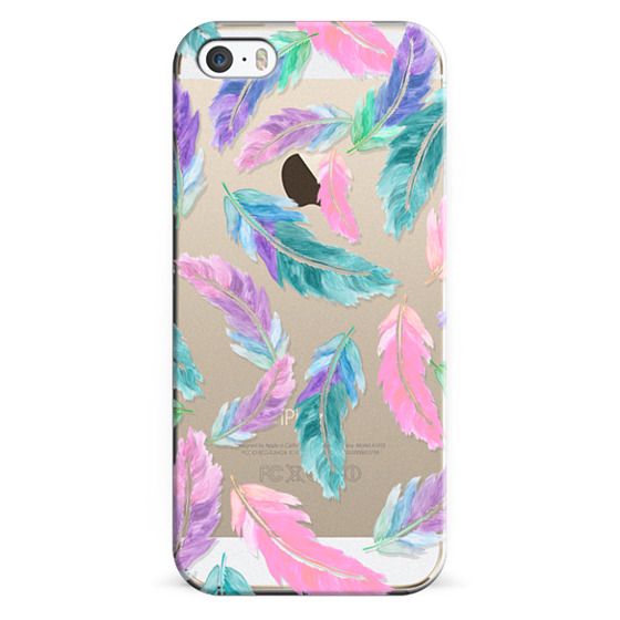 Pastel pink turquoise watercolor feathers pattern by Girly – CASETiFY