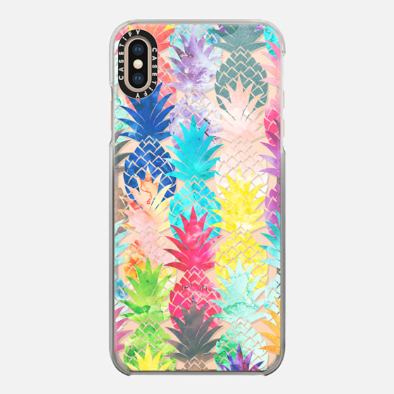 

iPhone 7 Plus/7/6 Plus/6/5/5s/5c Case - Modern bright watercolor pineapples pattern transparent