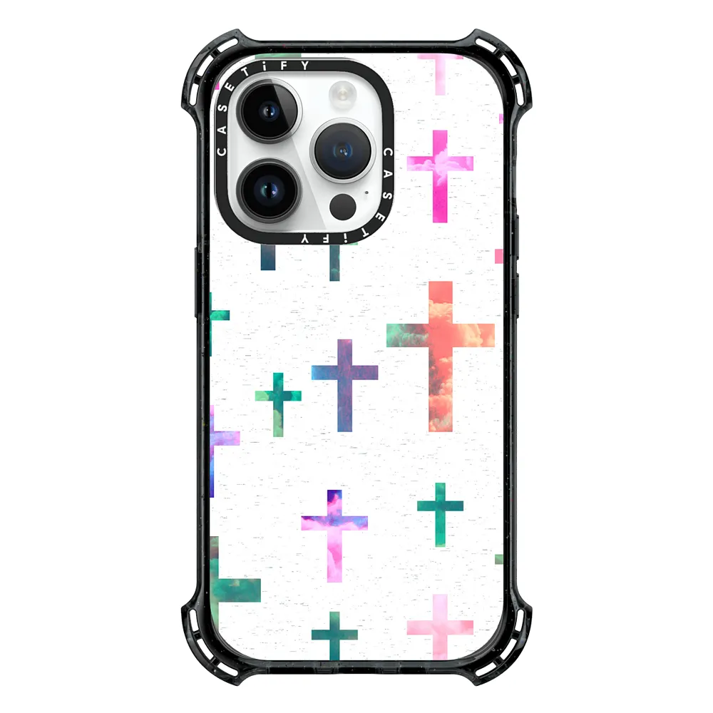 Trendy Pastel Cross Pattern Nebula Pink Clouds – CASETiFY(ID)