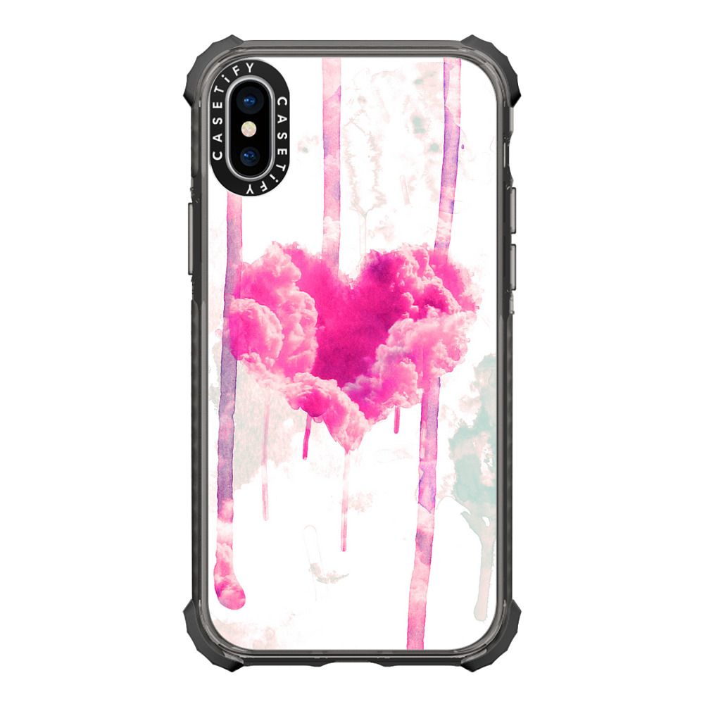 Modern Pink Cloud Love Heart Pink Watercolor Drips – CASETiFY