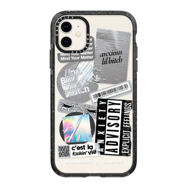 CASETiFY iPhone 11 ケース ブラック インパクトケース Alisha Marie In My Feels Case alishamariecapsule2022