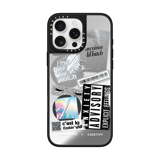 CASETiFY iPhone 16 Pro Max ケース Silver on Black ミラーケース MagSafe対応 Alisha Marie In My Feels Case alishamariecapsule2022