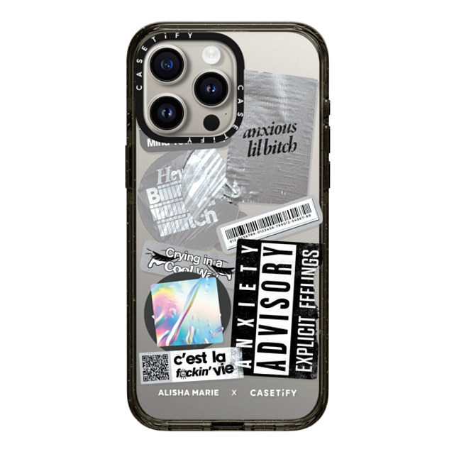 CASETiFY iPhone 15 Pro Max ケース ブラック インパクトケース Alisha Marie In My Feels Case alishamariecapsule2022