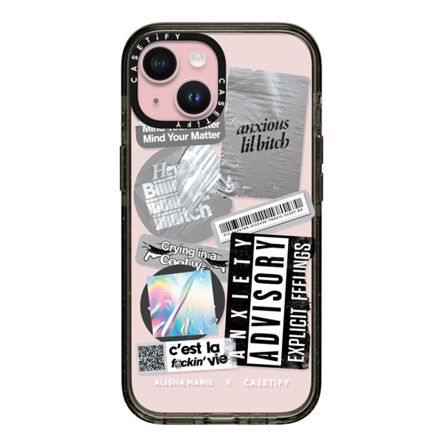 CASETiFY iPhone 15 ケース ブラック インパクトケース Alisha Marie In My Feels Case alishamariecapsule2022