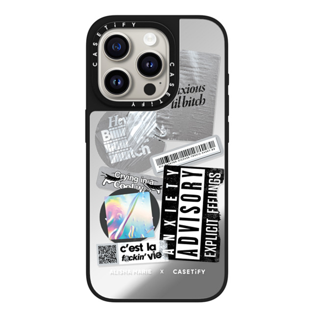 CASETiFY iPhone 15 Pro Case Silver on Black ミラーケース MagSafe対応 Alisha Marie In My Feels Case alishamariecapsule2022 CASETiFY iPhone 15 Pro Case Silver on Black ミラーケース MagSafe対応 Alisha Marie In My Feels Case alishamariecapsule2022
