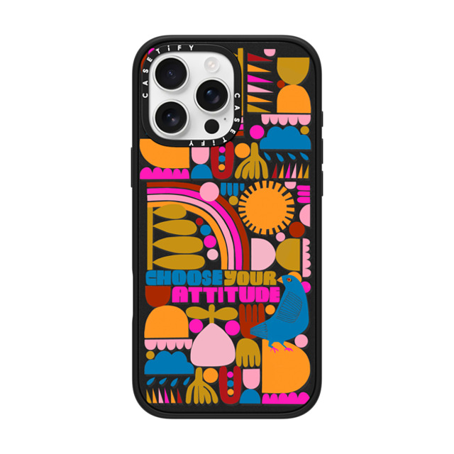Lisa Congdon x CASETiFY iPhone 16 Pro Max ケース Abstract,Pop Art マットブラック インパクトケース MagSafe対応 Choose Your Attitude clear By Lisa Congdon Father's Day Lisa Congdon x CASETiFY iPhone 16 Pro Max ケース Abstract,Pop Art マットブラック インパクトケース MagSafe対応 Choose Your Attitude clear By Lisa Congdon Father's Day