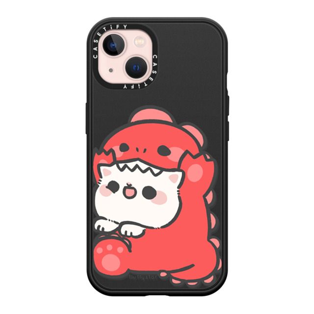 fluffystar x CASETiFY iPhone 13 ケース マットブラック インパクトケース MagSafe対応 Nini Dino