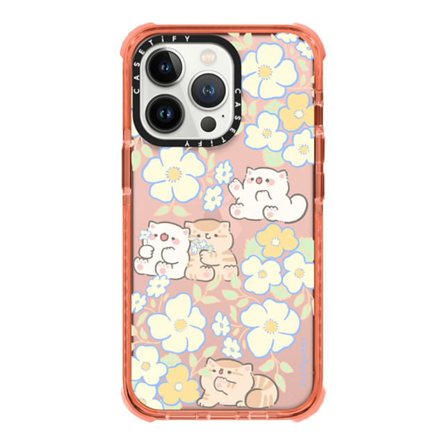 fluffystar x CASETiFY iPhone 13 Pro Case Peach ウルトラインパクトケース Flower day fluffystar x CASETiFY iPhone 13 Pro Case Peach ウルトラインパクトケース Flower day