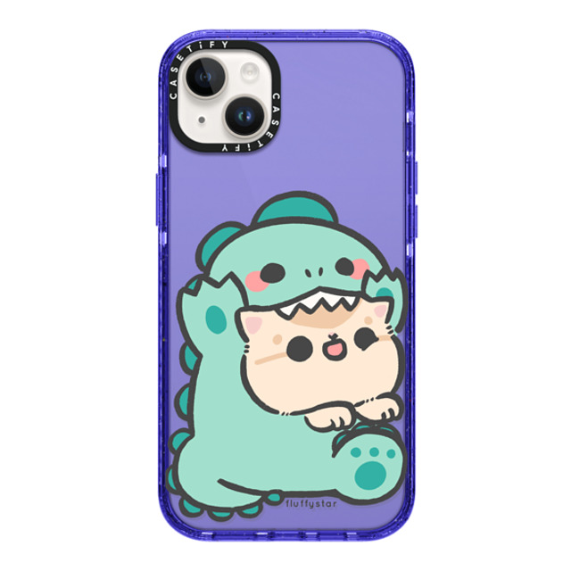 fluffystar x CASETiFY iPhone 14 Plus ケース Peri Purple インパクトケース Bobo Dino