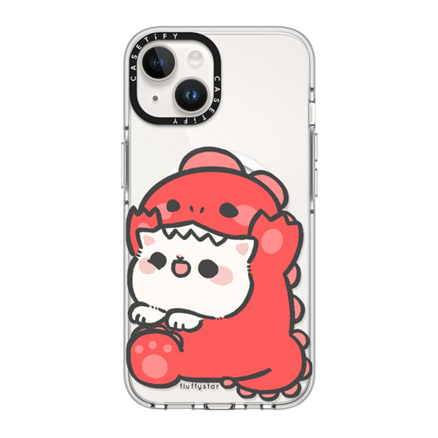 fluffystar x CASETiFY iPhone 14 ケース クリア クリア ケース MagSafe対応 Nini Dino