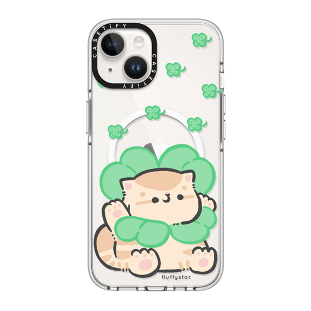 fluffystar x CASETiFY iPhone 14 Case Clear Clear Case MagSafe Compatible Lucky clover Bobo fluffystar x CASETiFY iPhone 14 Case Clear Clear Case MagSafe Compatible Lucky clover Bobo