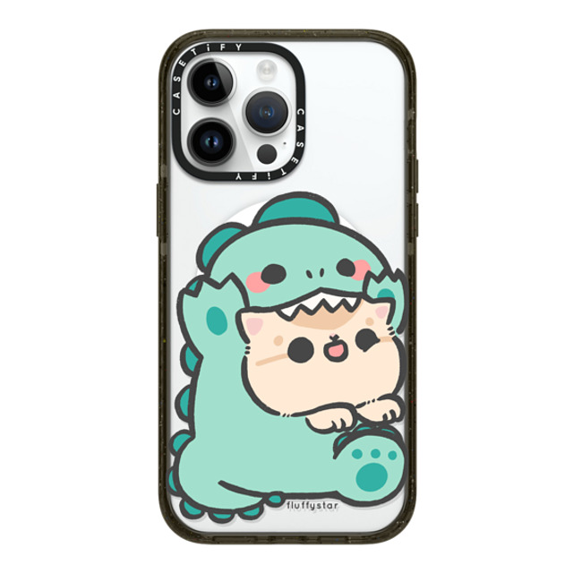 fluffystar x CASETiFY iPhone 14 Pro Max ケース ブラック インパクトケース MagSafe対応 Bobo Dino