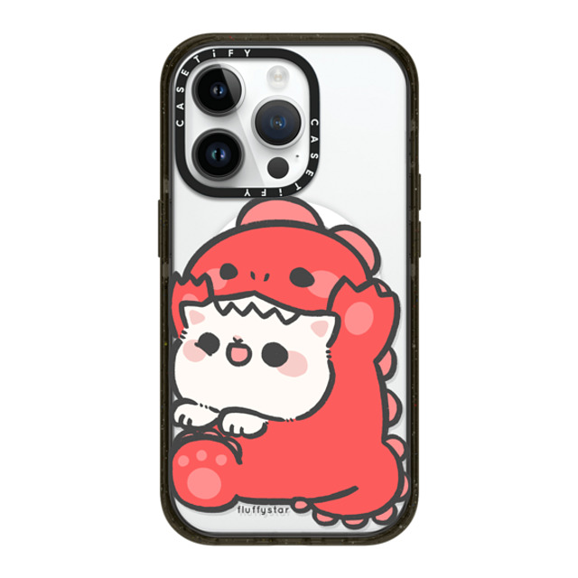 fluffystar x CASETiFY iPhone 14 Pro ケース ブラック インパクトケース MagSafe対応 Nini Dino