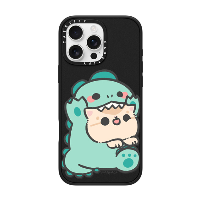 fluffystar x CASETiFY iPhone 16 Pro Max ケース マットブラック インパクトケース MagSafe対応 Bobo Dino