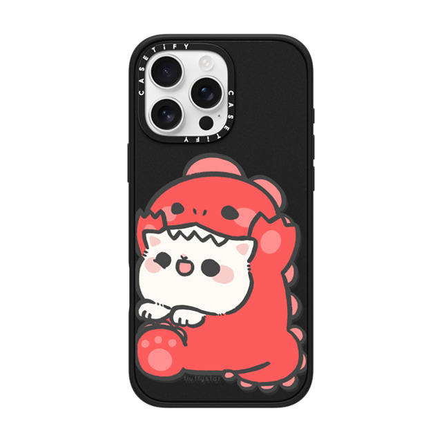 fluffystar x CASETiFY iPhone 16 Pro Max ケース マットブラック インパクトケース MagSafe対応 Nini Dino