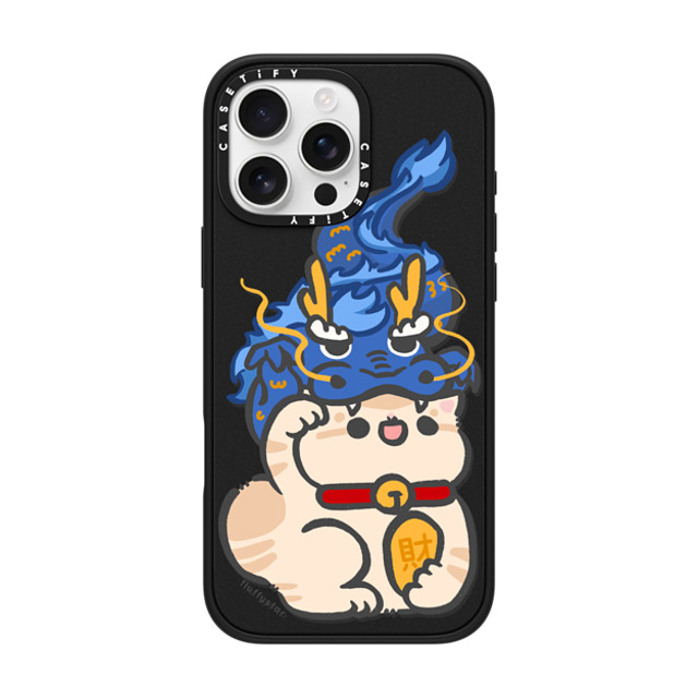 fluffystar x CASETiFY iPhone 16 Pro Max ケース マットブラック インパクトケース MagSafe対応 Bobo in Dragon Year