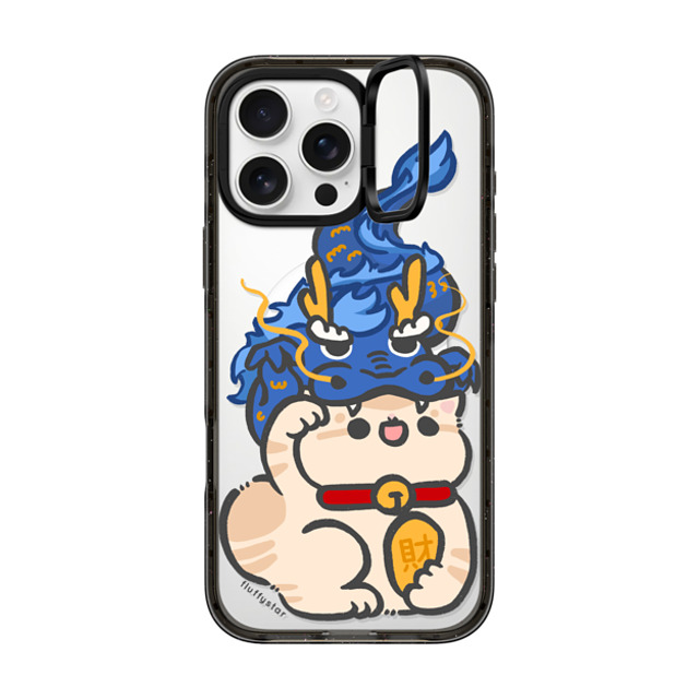 fluffystar x CASETiFY iPhone 16 Pro Max ケース ブラック インパクトリングスタンドケース MagSafe対応 Bobo in Dragon Year