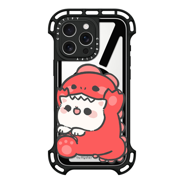 fluffystar x CASETiFY iPhone 16 Pro Max ケース ブラック ウルトラ バウンスケース MagSafe対応 Nini Dino