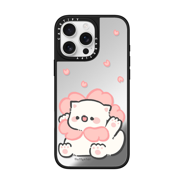 fluffystar x CASETiFY iPhone 16 Pro Max ケース Silver on Black ミラーケース MagSafe対応 Sakura Nini Back to School fluffystar x CASETiFY iPhone 16 Pro Max ケース Silver on Black ミラーケース MagSafe対応 Sakura Nini Back to School