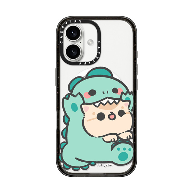 fluffystar x CASETiFY iPhone 16 ケース ブラック インパクトケース MagSafe対応 Bobo Dino