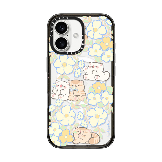 fluffystar x CASETiFY iPhone 16 Case Black Impact Case MagSafe Compatible Flower day fluffystar x CASETiFY iPhone 16 Case Black Impact Case MagSafe Compatible Flower day