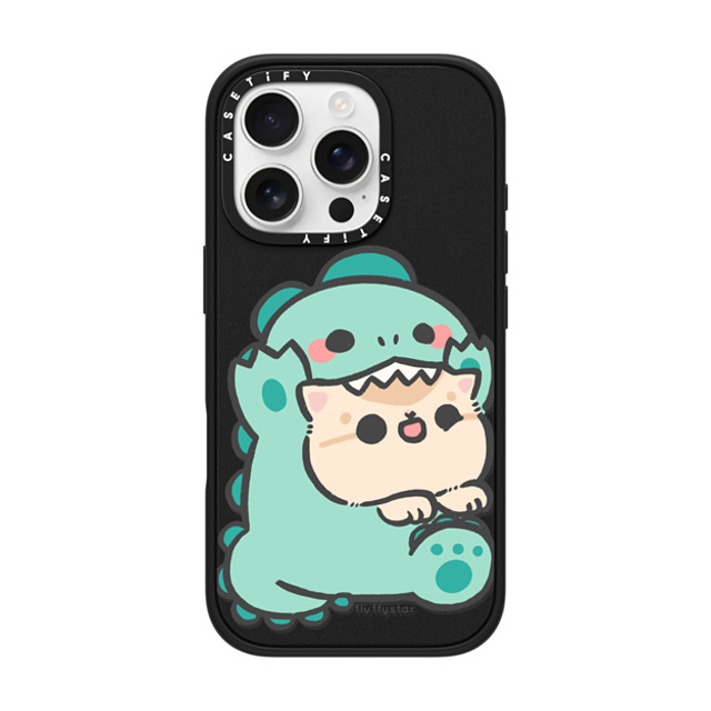 fluffystar x CASETiFY iPhone 16 Pro ケース マットブラック インパクトケース Bobo Dino