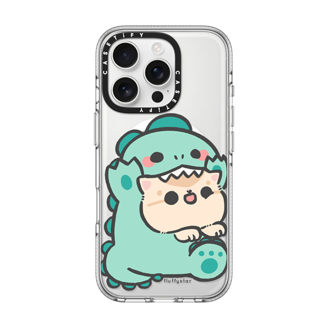 fluffystar x CASETiFY iPhone 16 Pro ケース クリア クリア ケース MagSafe対応 Bobo Dino