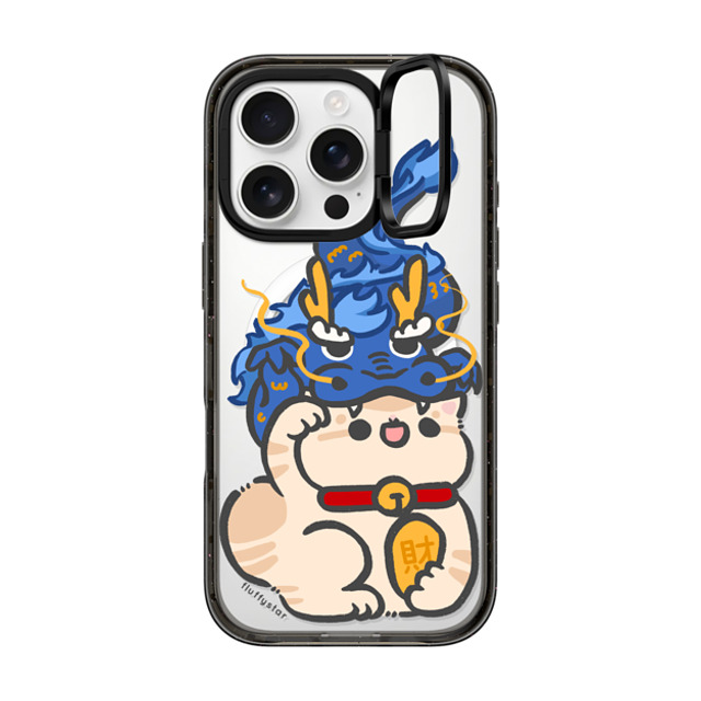 fluffystar x CASETiFY iPhone 16 Pro ケース ブラック インパクトリングスタンドケース MagSafe対応 Bobo in Dragon Year