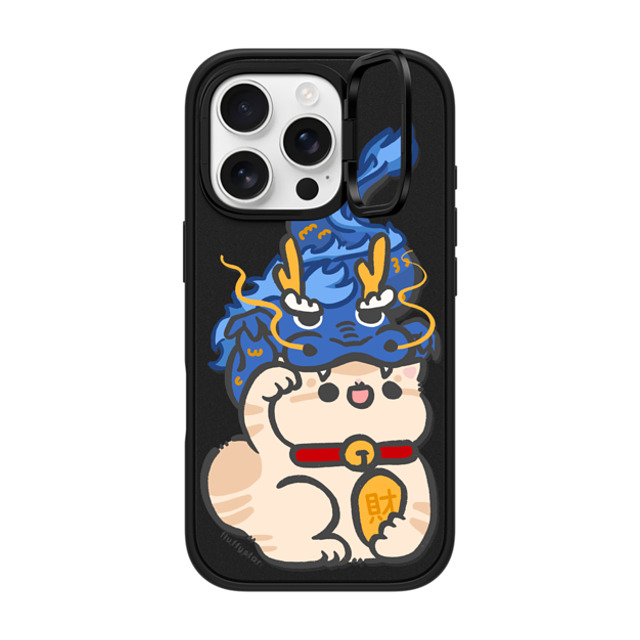 fluffystar x CASETiFY iPhone 16 Pro ケース マットブラック インパクトリングスタンドケース MagSafe対応 Bobo in Dragon Year